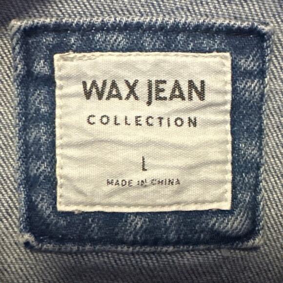 Wax Jeans Women's Classic Cropped Denim Vest SzL - Picture 5 of 6